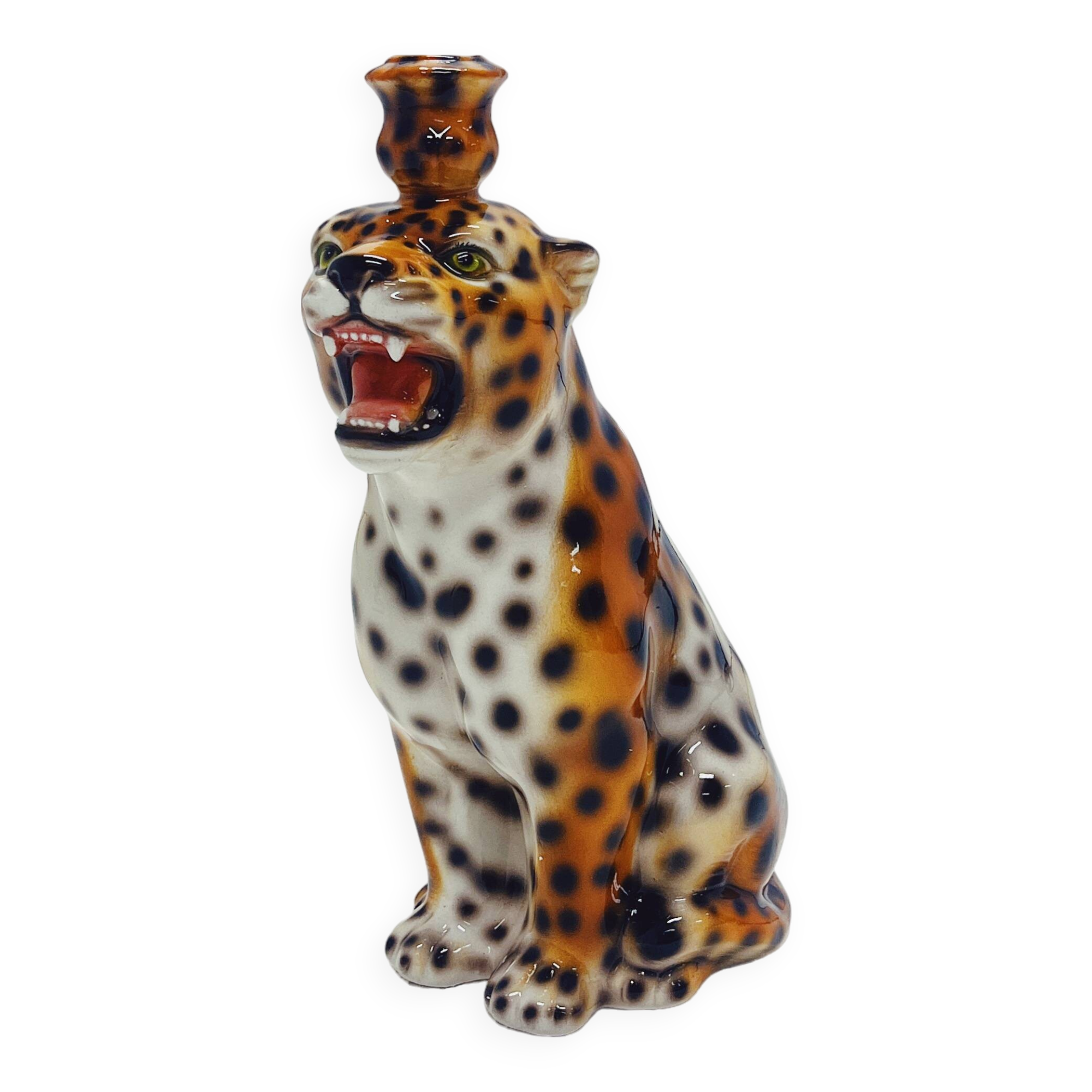 Handmade Leopard Candle Holder