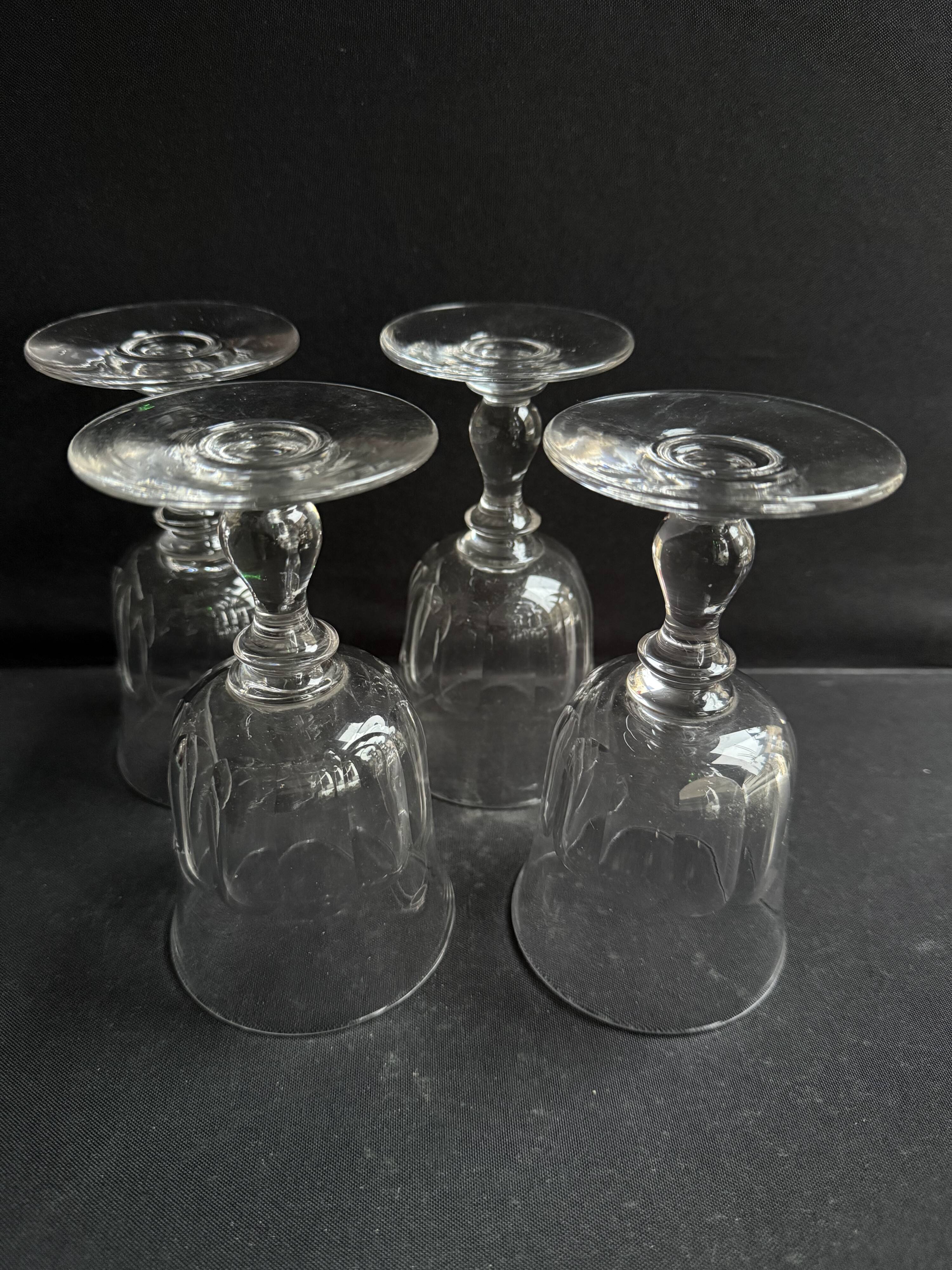 4 Baccarat glasses Chaulnes service - 19th century