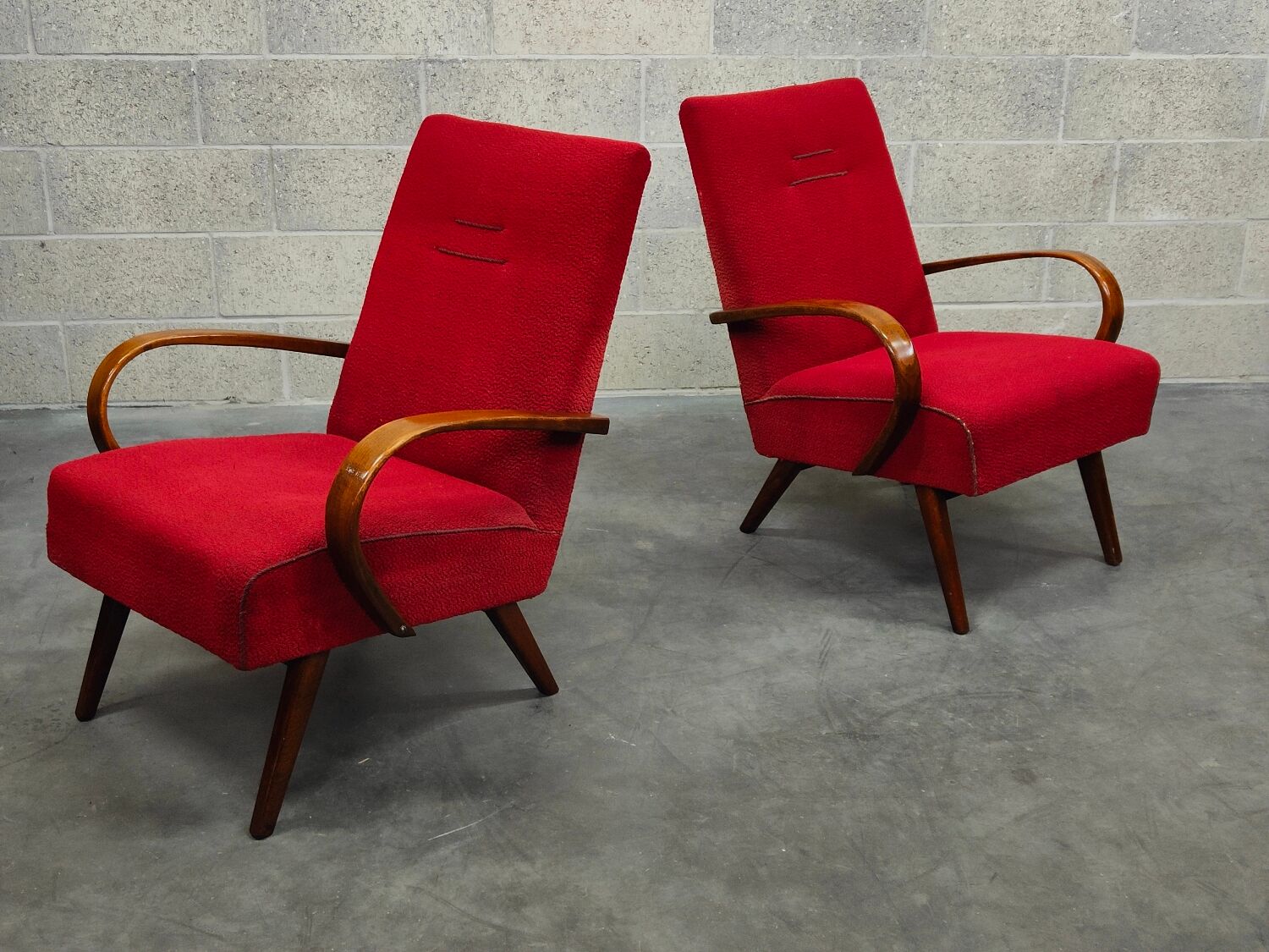 Pair of armchairs 6952 by Jaroslav Smidek for Ton, ex Czechoslovakia