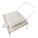 Perforated metal service trolley