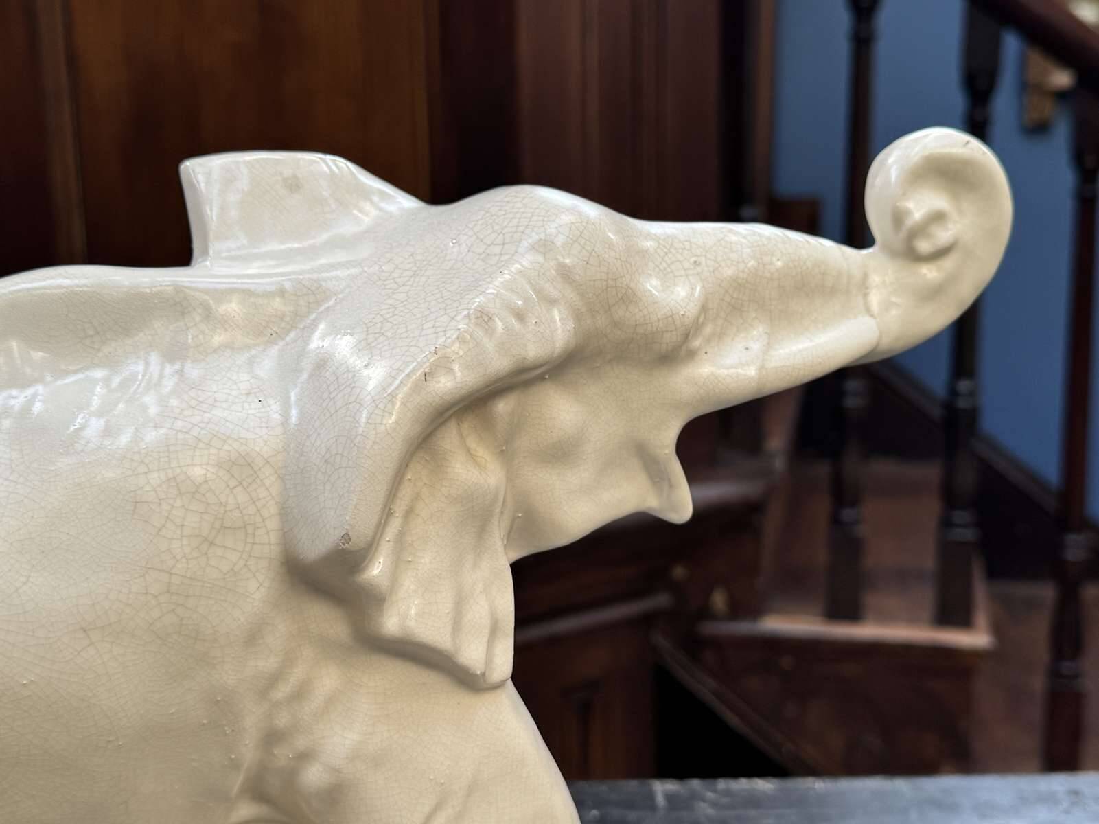 Large Art Deco ceramic elephant - Dolly made by Le Jan