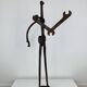 Brutalist sculpture in wrought iron, folk art