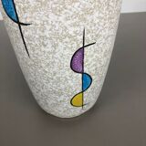 Super Colorful Fat Lava Pottery "575 25" Vase by Bay Ceramics, Germany, 1950s