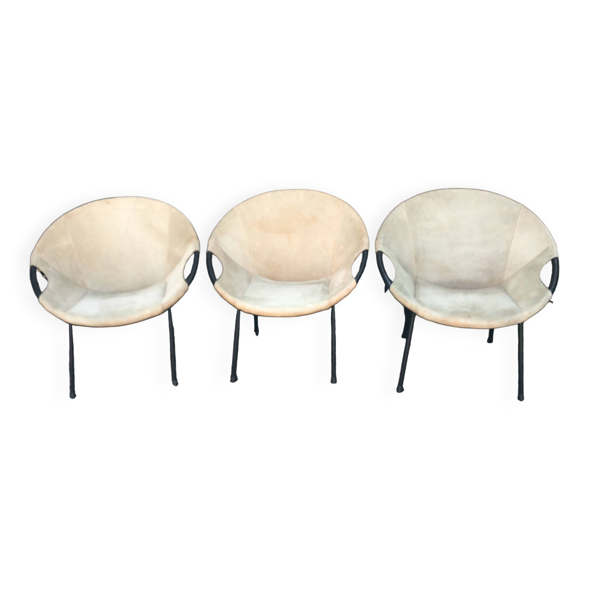 Lusch “Balloon” armchairs by Lusch Erzeugnis Design 1960s