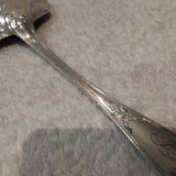Silver-plated strawberry serving spoon, goldsmith Ercuis, laurels LXVI