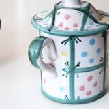 Covered ceramic pots La Roue Vallauris, 60s