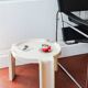 Kartell 4905 beige coffee table design by Giotto Stoppino