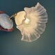 Vintage frosted glass tulip wall light