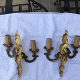 Paire d’appliques en bronze style Louis XV