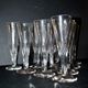 Portieux? Set of 10 cut glass champagne flutes from 1900 bistro.