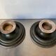Pair Art Deco Swedish Grace  candleholder  Verdigris Bronze