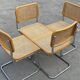 Set of 4 chairs model Cesca B32 designed by Marcel Breuer design