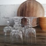 Vintage arc crystal aperitif glasses