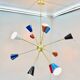 Gorgeous multicolor mid century sputnik chandelier - 12-light ceiling pendant, 36" diameter