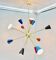 Gorgeous multicolor mid century sputnik chandelier - 12-light ceiling pendant, 36" diameter