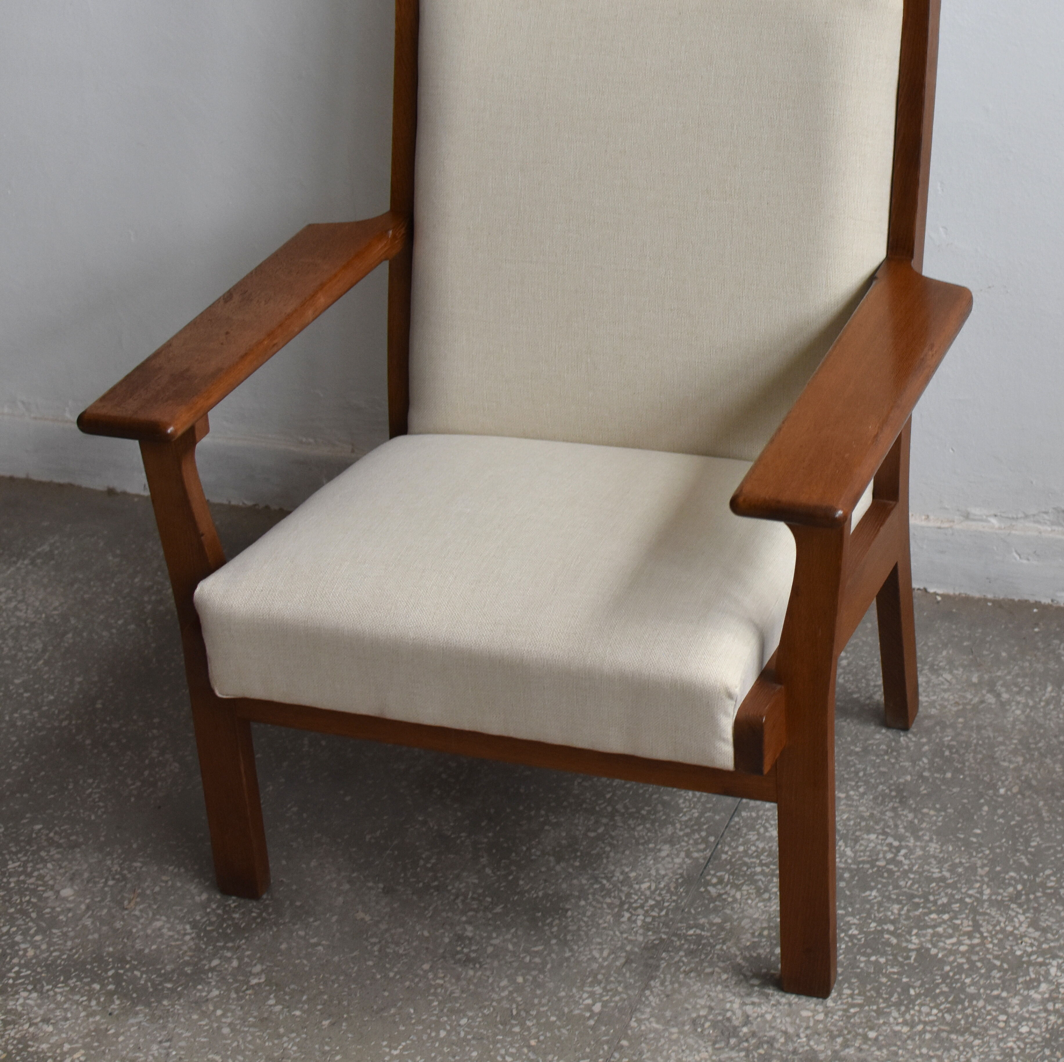 GE181 high back easy chair by Hans Wegner For Getama, 1960's