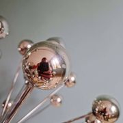 Lustre Sputnik en métal chromé, design Space Age, 1960