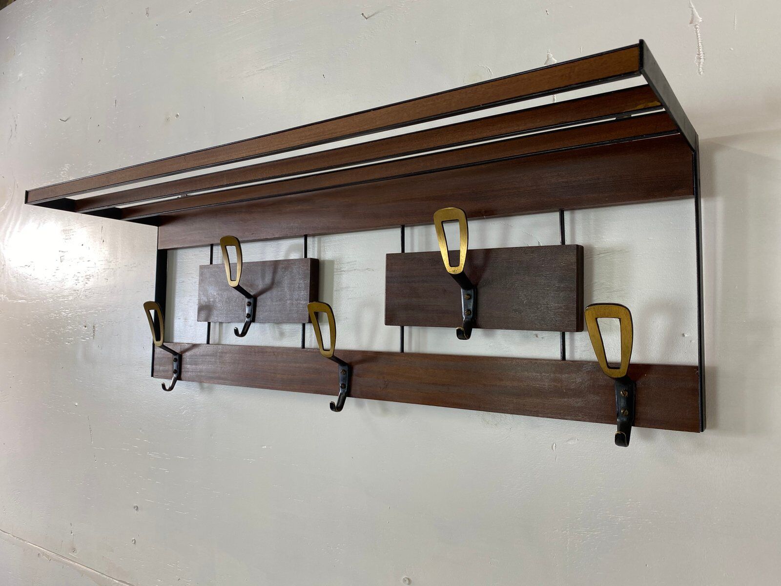 Modernist teak brass - 1950s metal