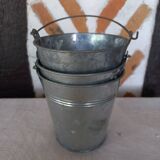 Set of 3 zinc buckets