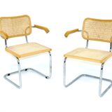 2 armchairs B64, Marcel Breuer, Italy, 2000