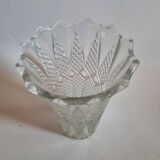 Transparent crystal/glass vase h30 cm