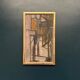 Original Danish Oil on Canvas – “Gul Figurkomposition” by P. Primdahl – Signed – Dated 1958 – Vintage & Framed – 43 × 27 cm (16.9" × 10.6")