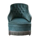 Grey blue toad armchair