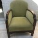 Fauteuil club en velours vert