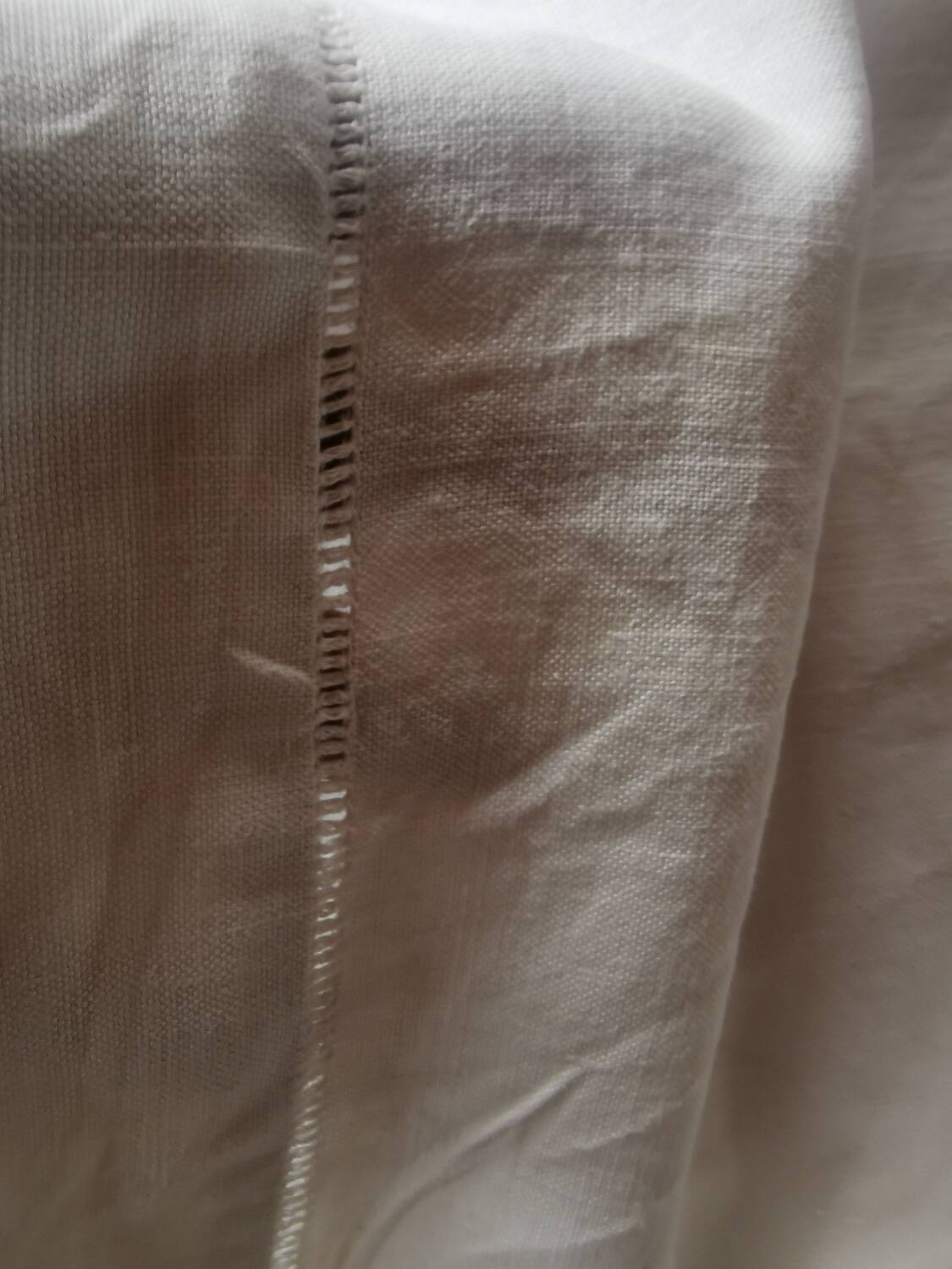 Old very large linen sheet monogrammed BF