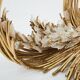 Dining table brass sculpture rock crystals Isabelle Faure 1970