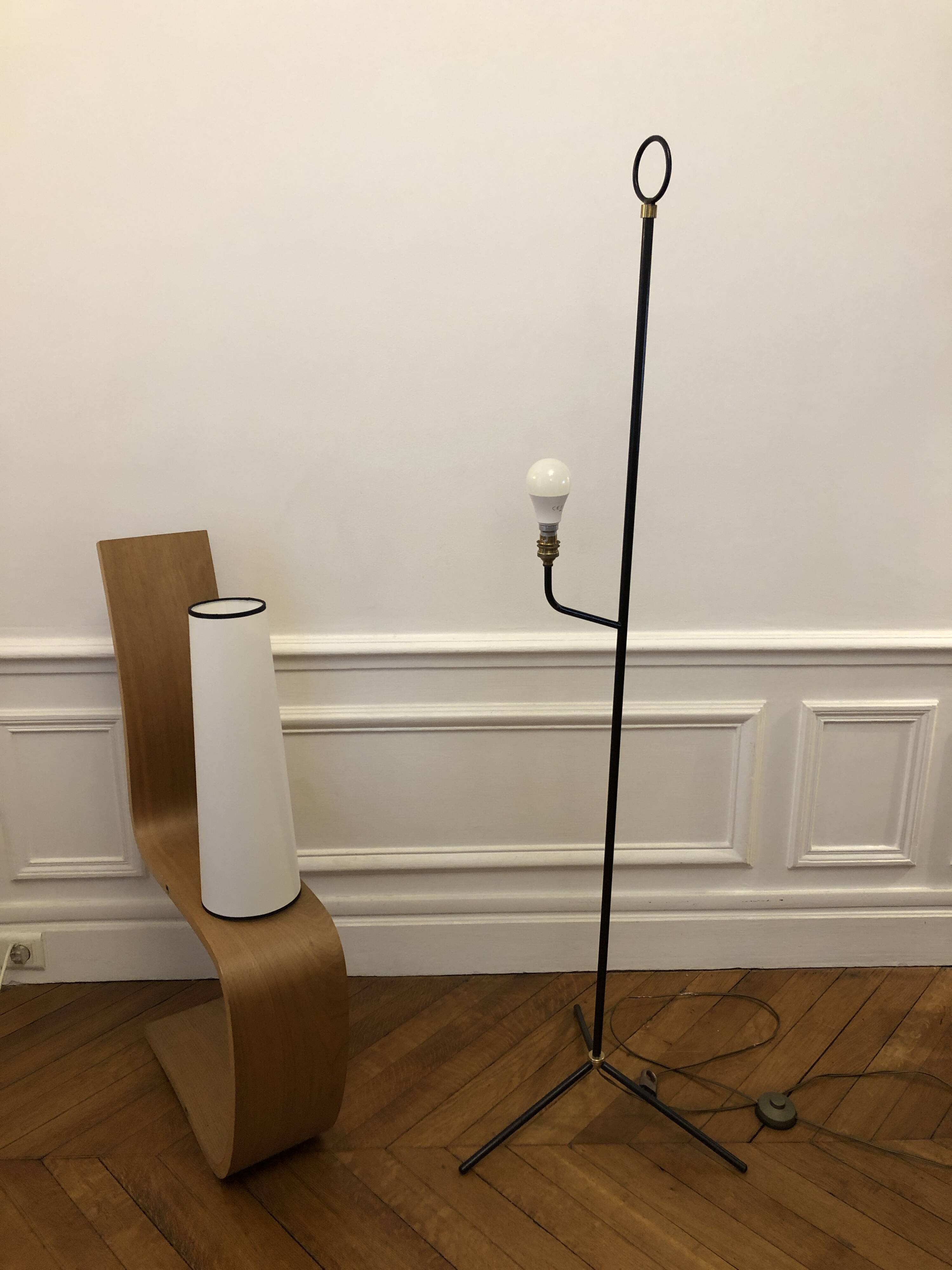 Lampadaire minimaliste tripode 1950