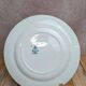 Dessert plate in ironstone Clairefontaine model Buffon blue with old landscape decoration.