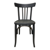 matte black bistro chair with a patina