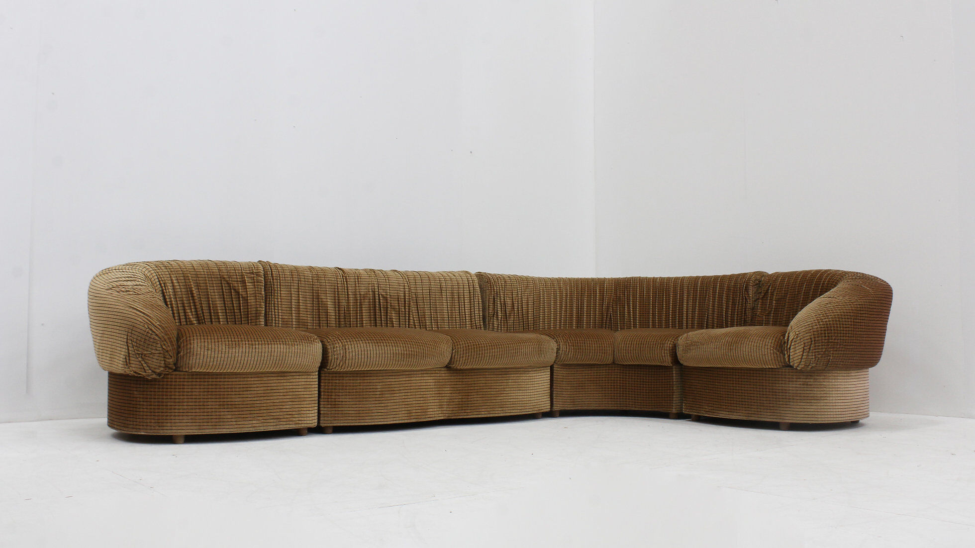 Vintage Italian curved modular sofa 1970s
