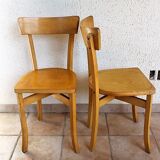 Duo of bistro chairs 60s