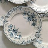 "Regency" - 6 dessert plates in ironstone St-Amand & Hamage