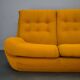20th century, yellow Atlantis three-seater sofa, 1960s