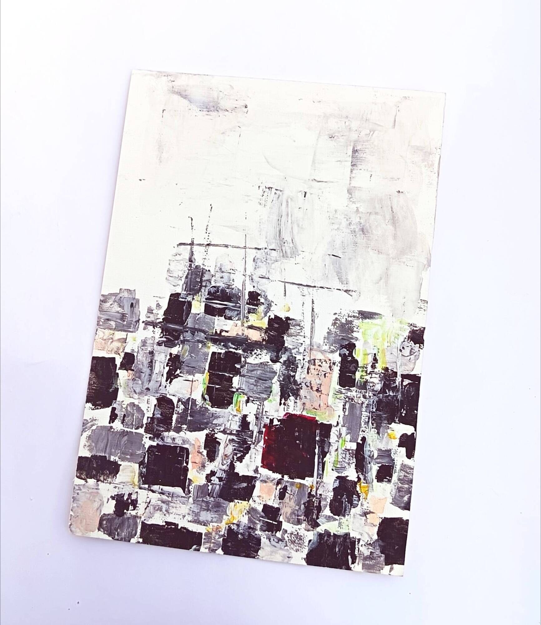 Original abstract painting – urban composition – dlg Nicolas de Stael