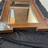 Miroir design art déco en bois forme géométrique 58x84cm