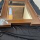 Mirror design art deco in wood geometric shape 58x84cm