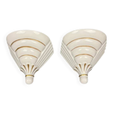 Saxony, pair of porcelain wall consoles, Art Deco period