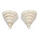 Saxony, pair of porcelain wall consoles, Art Deco period