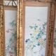 Bamboo and rice straw floral patterns screen