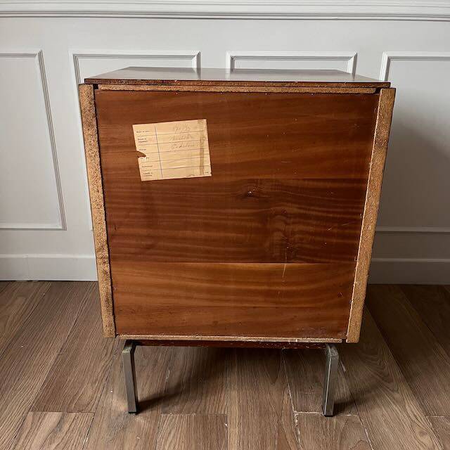 Meuble de rangement teck et chrome