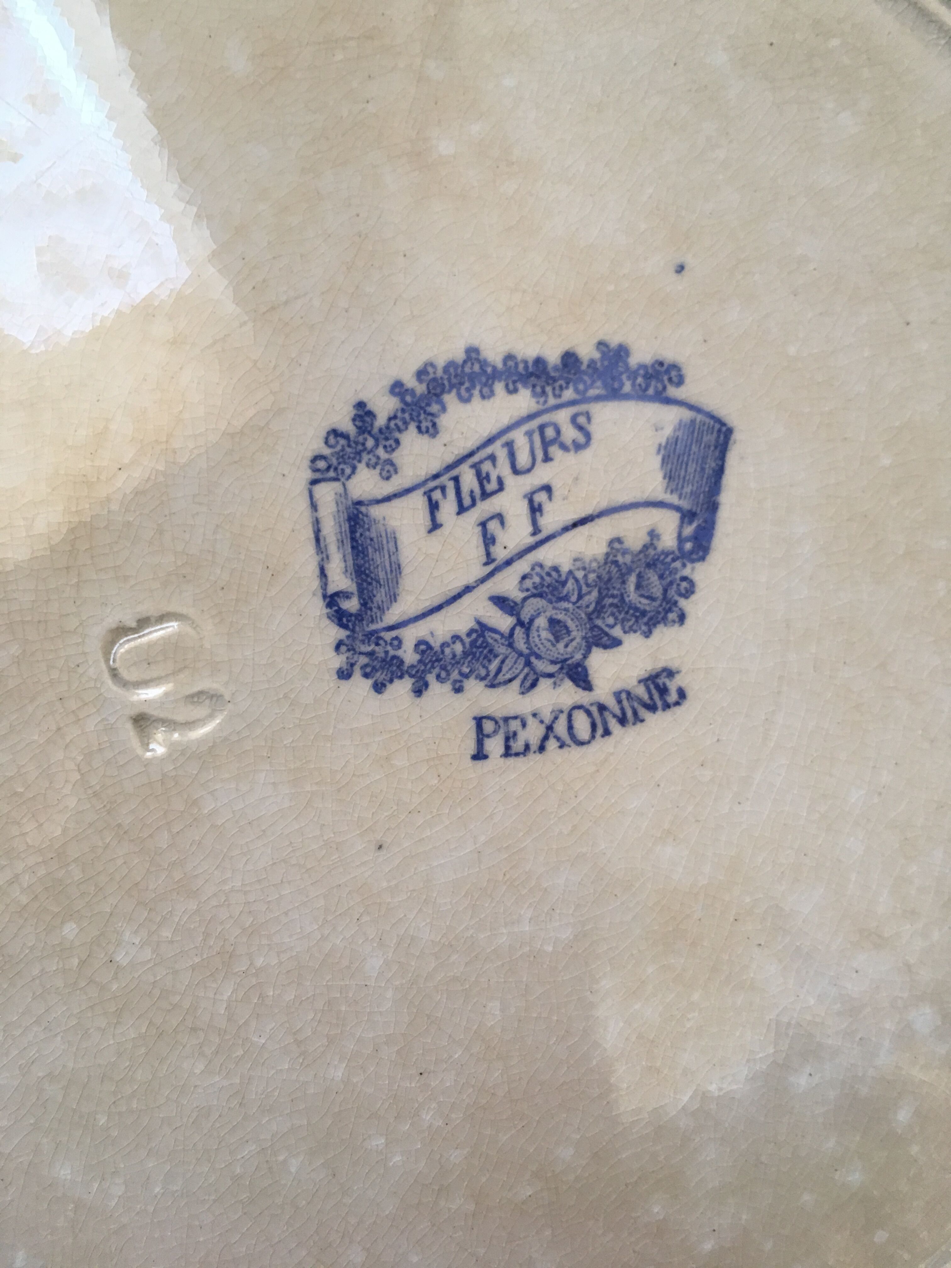 Very old serving dish in iron earth