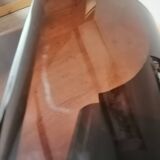 Pair of 70s design smoked plexiglass bedside tables