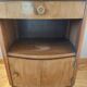 wood and marble bedside table, art deco