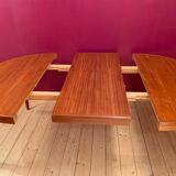 Baumann scandinavian scandinavian teak round table with 2 scandinavian extensions