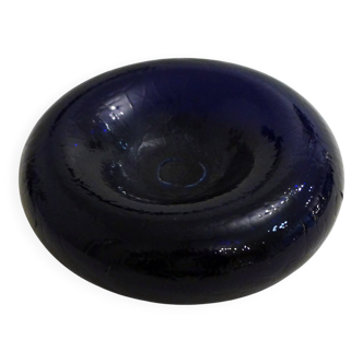 Cobalt blue "tyre" catchall in glass