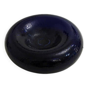 Cobalt blue "tyre" catchall in glass